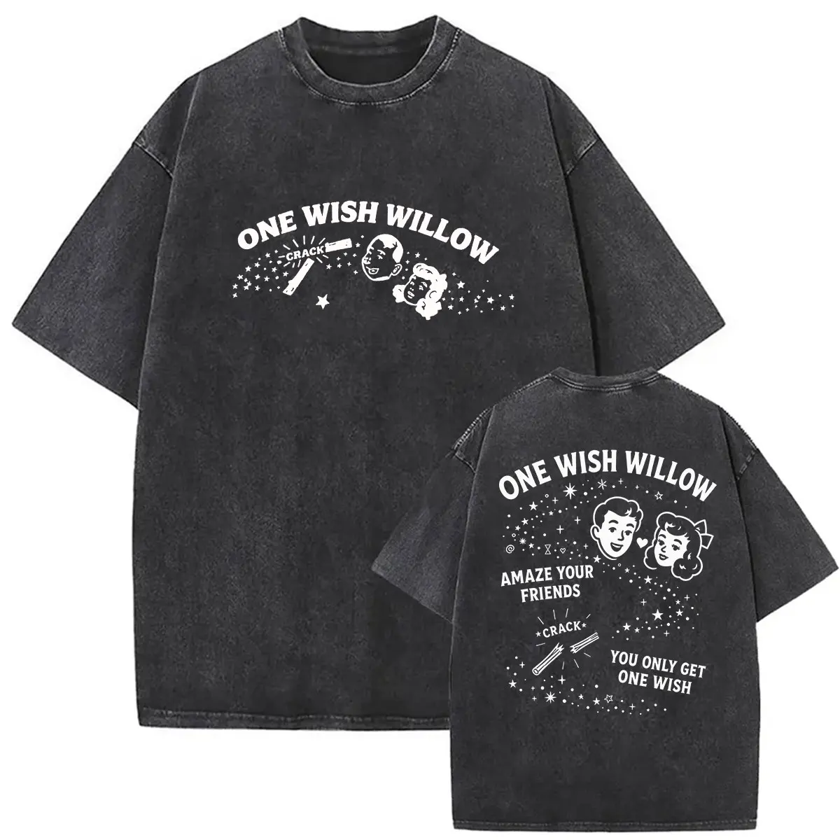 2026 Movie Obsession One Wish Willow Vintage Washed T Shirts Men Women Casual Fashion Oversized T-shirt O-Neck Clothing T Shirt