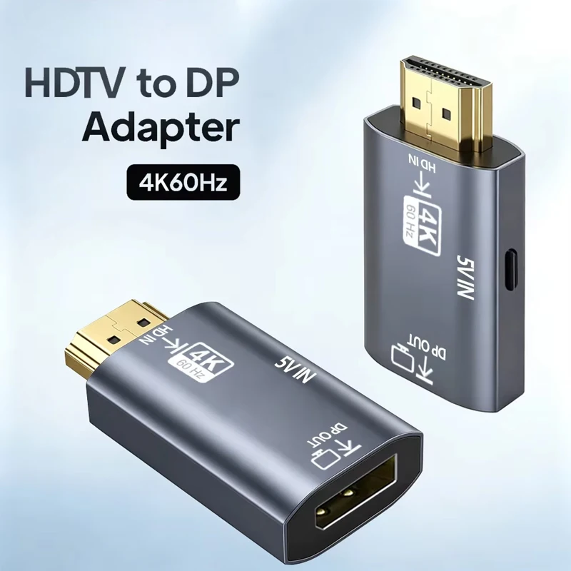 HDMI to DisplayPort Adapter 4K 60Hz,1080P 120Hz Uni-Directional HDMI Male to DP Female Converter for Laptop,AMD,NVIDIA,PS5,Xbox