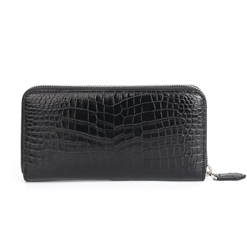 New Fashion Business Men\'s Alligator Wallets Crocodile Genuine Leather Long Organizer Wallet Boy Brand Luxury Card Holder Purse