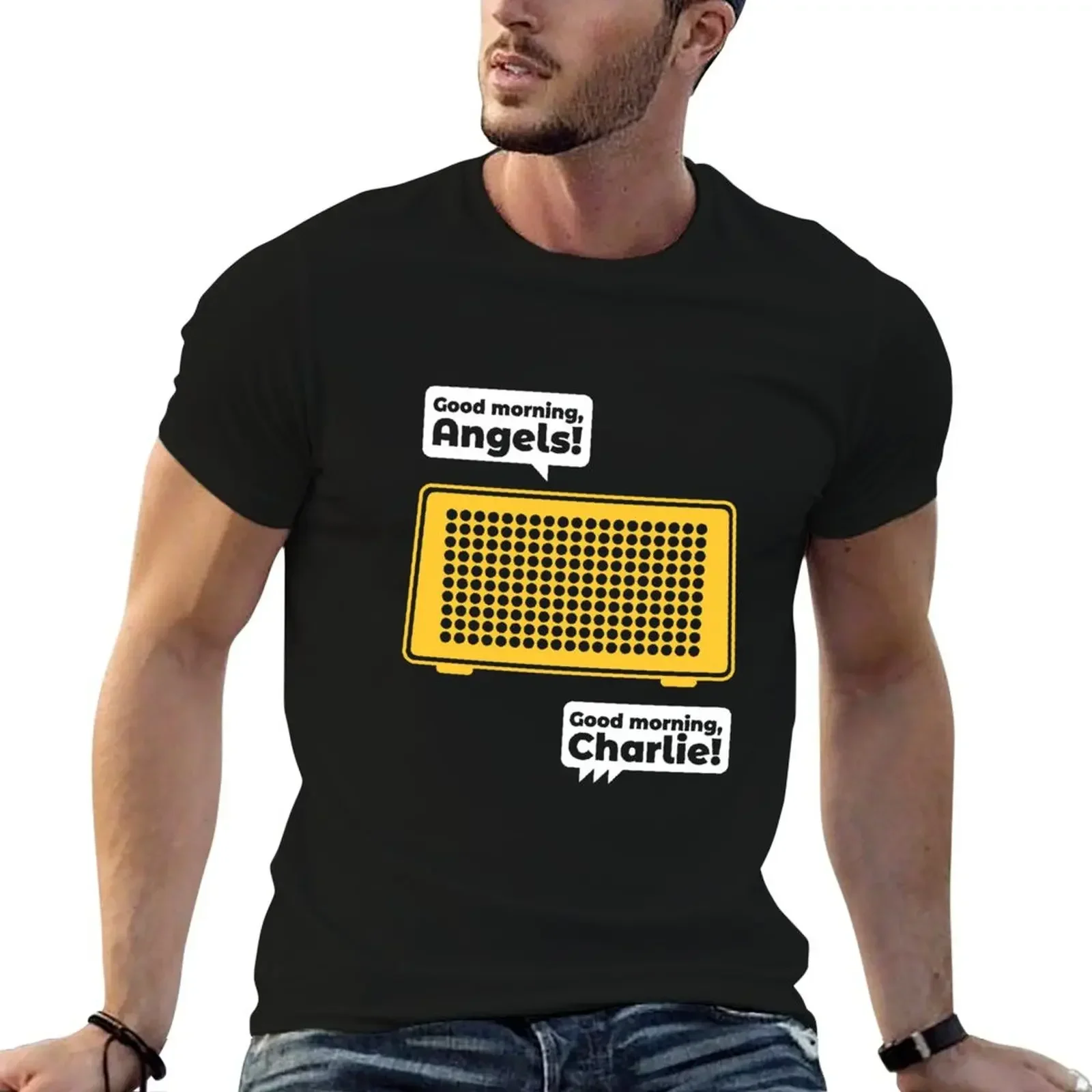 Good Morning, Angels! Good Morning, Charlie! T-Shirt basketball graphic tees anime mens graphic t-shirts big and tall2025 new mo