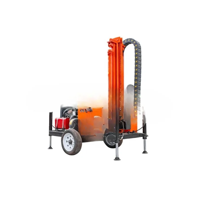 200M wheeled water well drilling rig, trailer hydraulic drilling rig