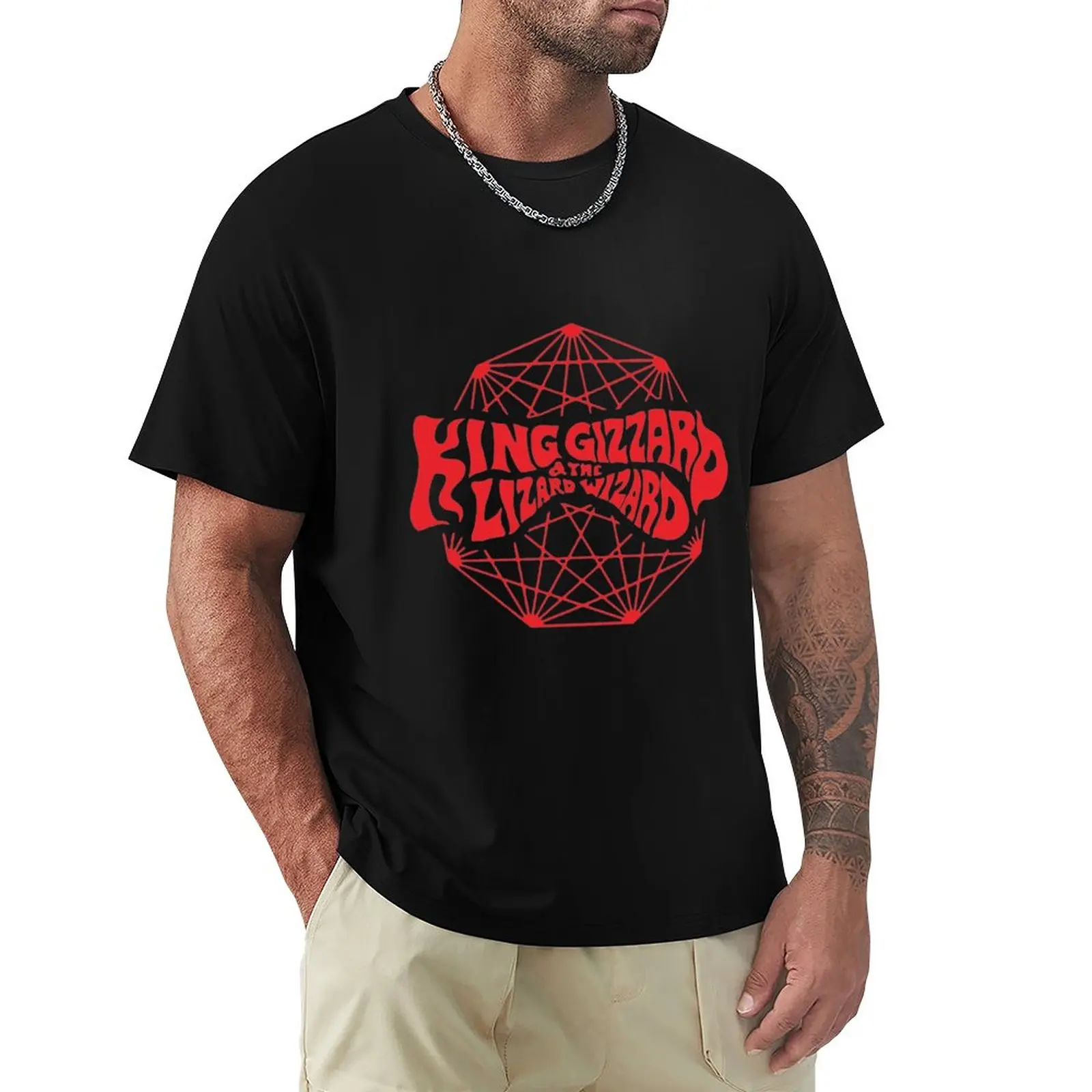 

gizzard king merch T-Shirt Aesthetic clothing boys animal print shirt plus size tops Tee shirt sweat shirts, men