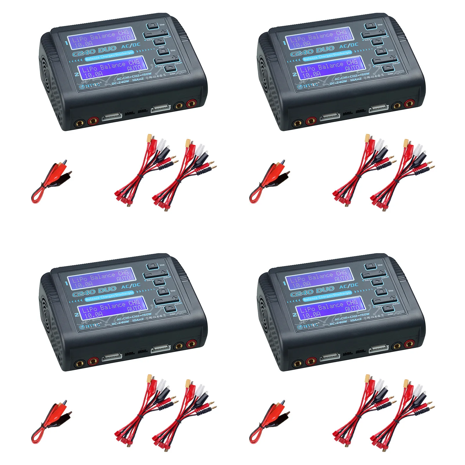 HTRC C240 DUO Lipo Balance Charger 2 Channel AC 150W DC 240W Battery Discharger