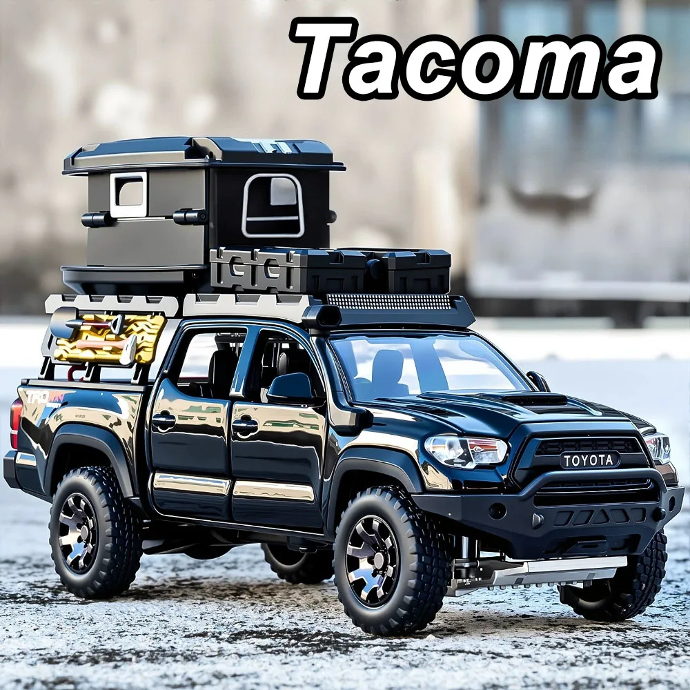 Maßstab 1:32 Tacoma Prado Auto Spielzeug Legierung Diecast Modell Türen Geöffnet Sound Licht Zurückziehen Miniatur Fahrzeuge für Kleinkind Kinder Geschenke