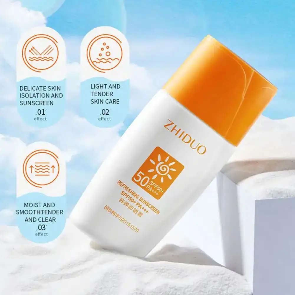 Éventuelles F50 +-Crème Solaire Isolante Anti-UV Imperméable, Hydratante, Contrôle du Sébum, Correcteur Blanchissant, Produits de Soins du Visage et du Corps