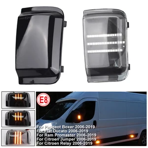 LED Dinamis Amber Sisi Cermin Lampu Sein untuk Fiat Ducato Citroen Jumper Relay Peugeot Boxer RAM Promaster Mobil Styling 10 promaster ram penjualan terbaik - №
