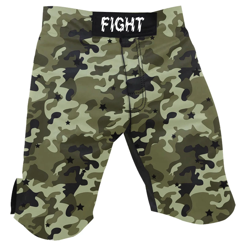 Customized men's camouflage shorts boxer shorts suitable for muay thai, mixed martial arts, youth clothing, sanda, sea surfing