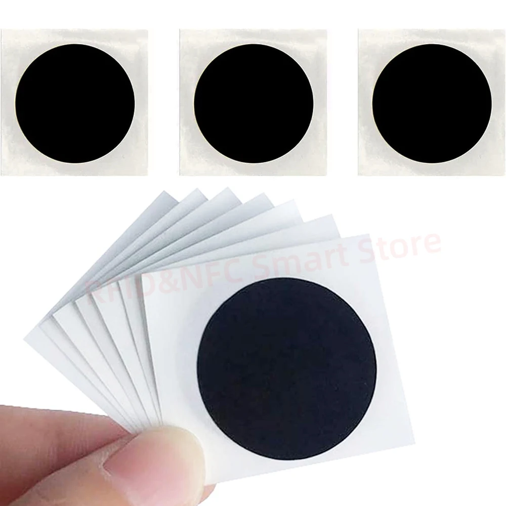 NFC Tags RFID NFC Nt/ag215 13.56MHz Black Sticker NFC 215 TagMo Adhesive Labels 25MM 504 Bytes NFC personal automation NFC 215