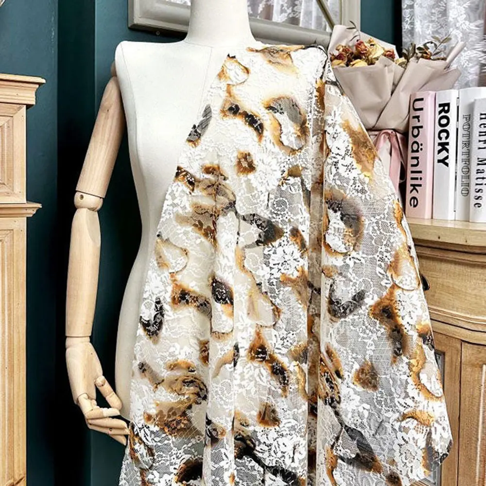 

High-end vintage gradient lace fabric for wedding and party DIY net fabric