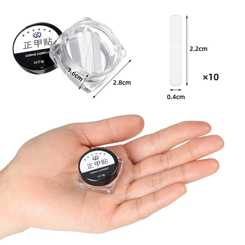 Traitement des ongles incarnés, outil de Correction des ongles incarnés, Patch élastique autocollant, Clip de redressage, attelle, outils de pédicure, 10 pièces