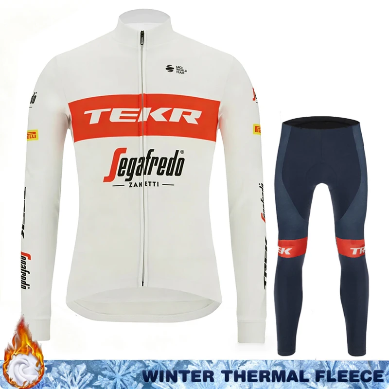 TEKR Winter Thermal Fleece Cycling Clothing Triathlon Jersey Road Bikes Men Bike Bib Men's Retro Ciclismo Hombre Mens Clothes