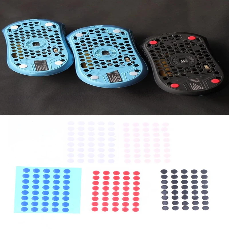 40pcs/sheet   6.5mm Diameter 0.8mm Thickness Small Dots Universal Mouse Skates For Mouse Foot Glide Feet Sticker