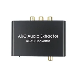 ARC Audio Adapter HDMI-compatible Audio Extractor Digital to Analog Converter DAC SPDIF Coaxial RCA 3.5mm Jack Output