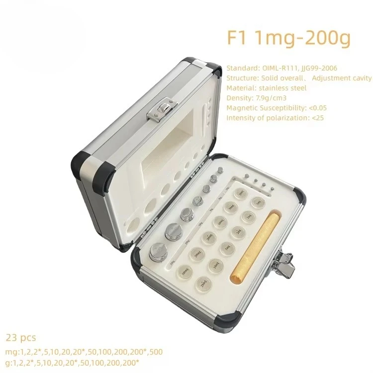 

Weighing OIML E2 F1 Class Laboratory Pharmacy Standard Weight Kit 1mg-5kg Unit Weight Stainless Steel Weight Mass Set