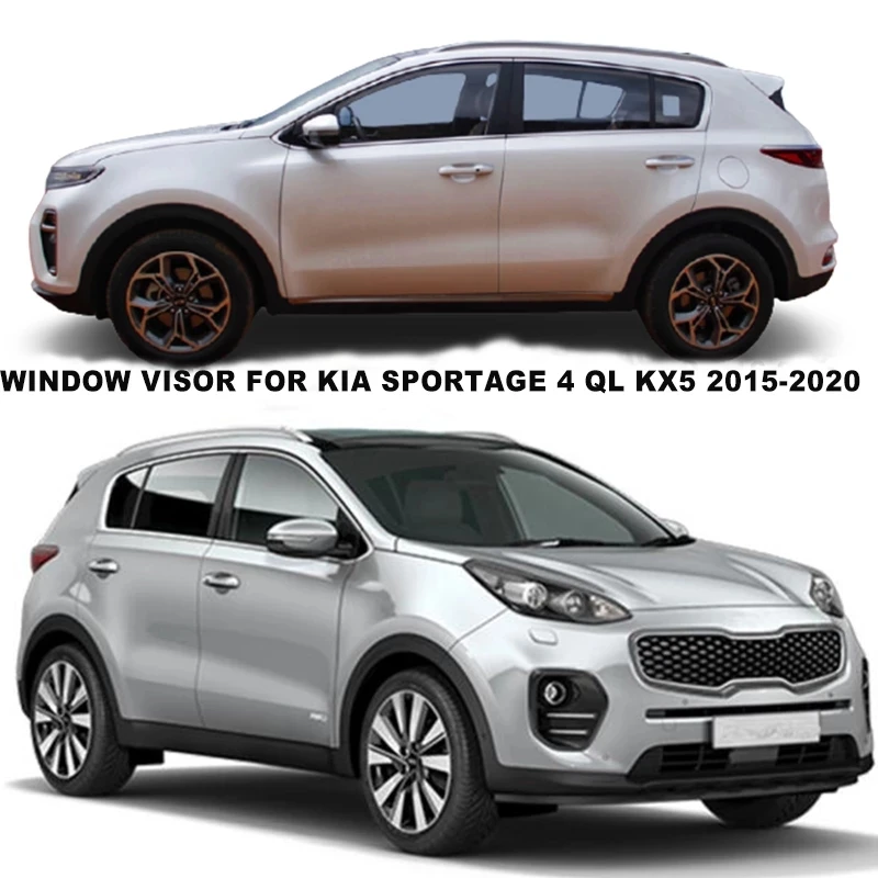 

Для Kia Sportage KX5 2017 2018 2019 2020 2021, козырек на боковое окно, дефлектор от солнца и дождя, навесы, клейкая накладка на крышку