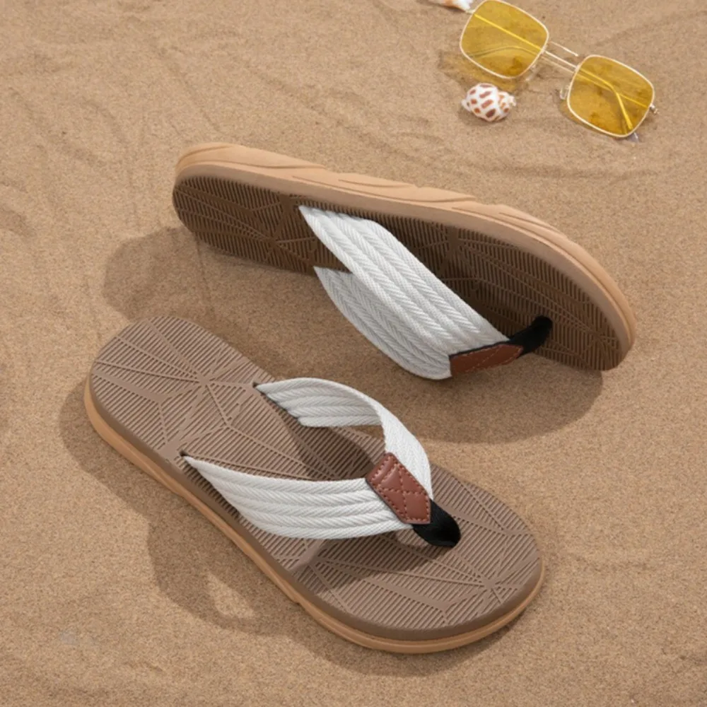 Men's Slippers New Modern Fashion Popular Beach Shoes Casual Flip Flops Man High End Slippers Men's Outside