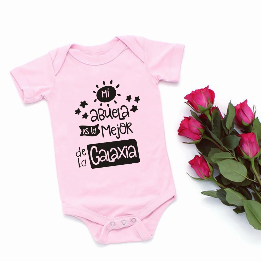 My Grandmother Is The Best In The World Baby Announcement Newborn Bodysuit Summer Baby Boys Girls Pregnancy Reveal Ropa Jumpsuit