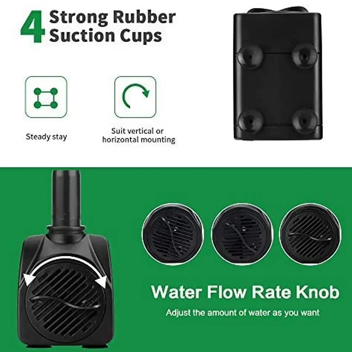 AC 220V 1800L/H 2.5-35W Portable Mini Brushless Motor Ultra-quiet Submersible with Led Light Aquarium Fountains Water Pump