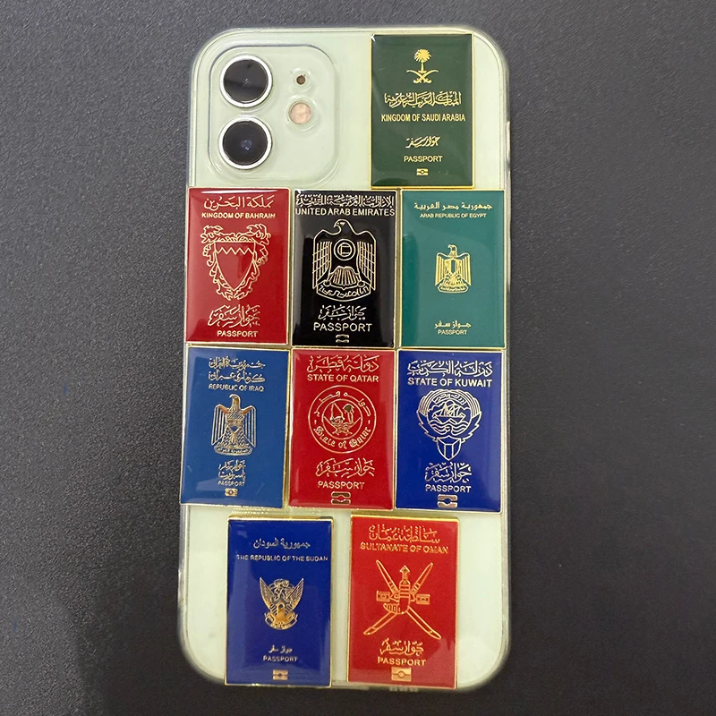 جديد المملكة العربية السعودية الهاتف المحمول 3M ملصق شارة معدنية دبوس دبابيس دبابيس #6