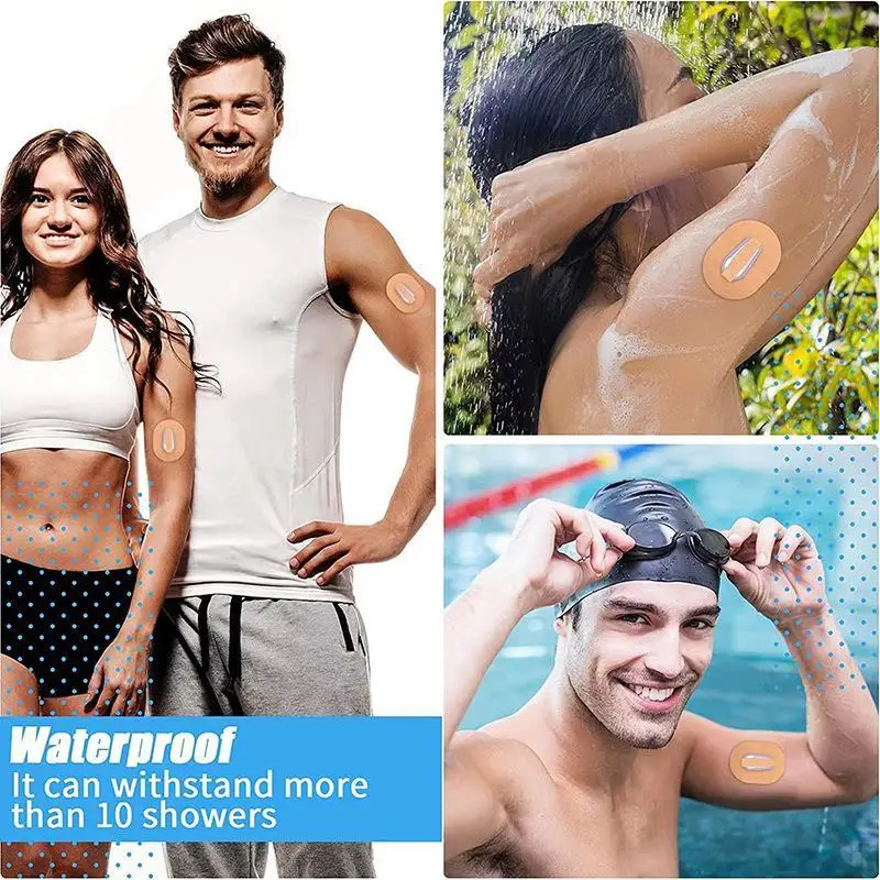 10 Stück Freestyle Libre Sensor-Abdeckungen, wasserdichte Klebepflaster, CGM schweißfeste Überklebeband, langlebig – Detail 5