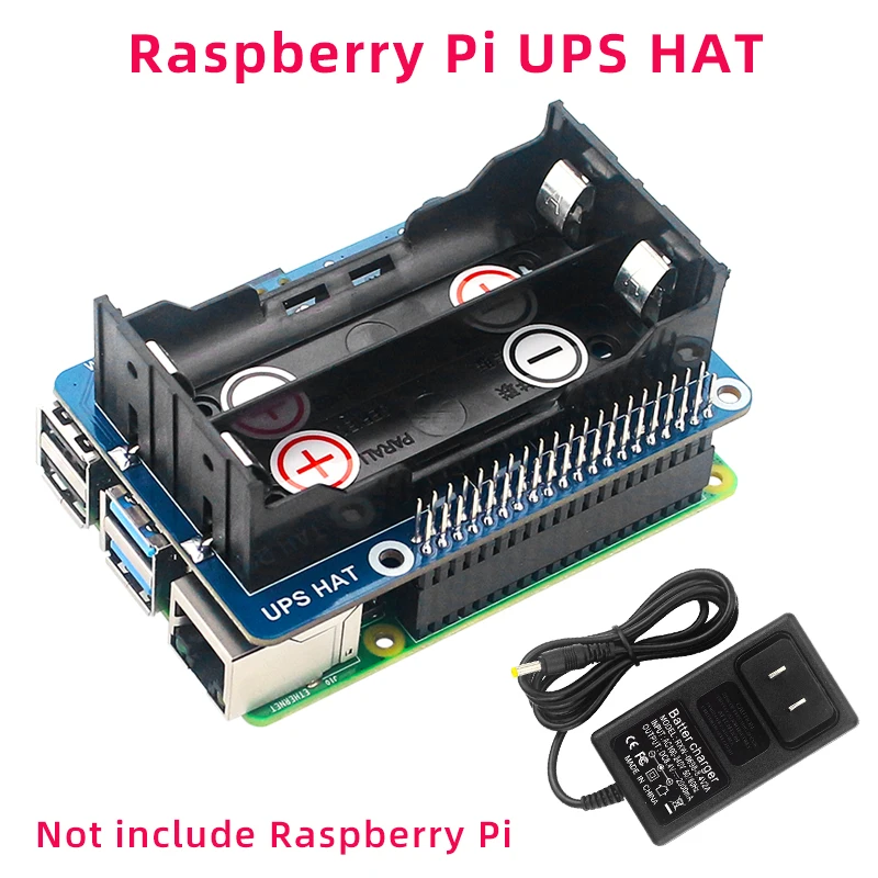 

Raspberry Pi UPS Power Supply Module HAT + GPIO Pin + Power Supply Stable Current Output for Raspberry Pi 4B/3B+/3B (No Battery)