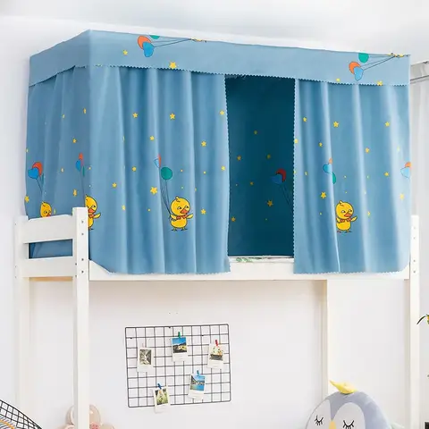 기숙사 캐노피 침대 커튼 블랙 아웃 상단 하단 이층 모기 텐트 학생 침대 모기장 어린이 침실 홈 장식