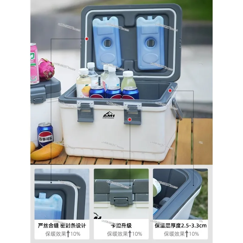 Outdoor Incubator Freezer Portable Mini Car Fridge Outdoor Stall Ice Cube Preservation Barrel Fishing Fish Storage Cooler Box