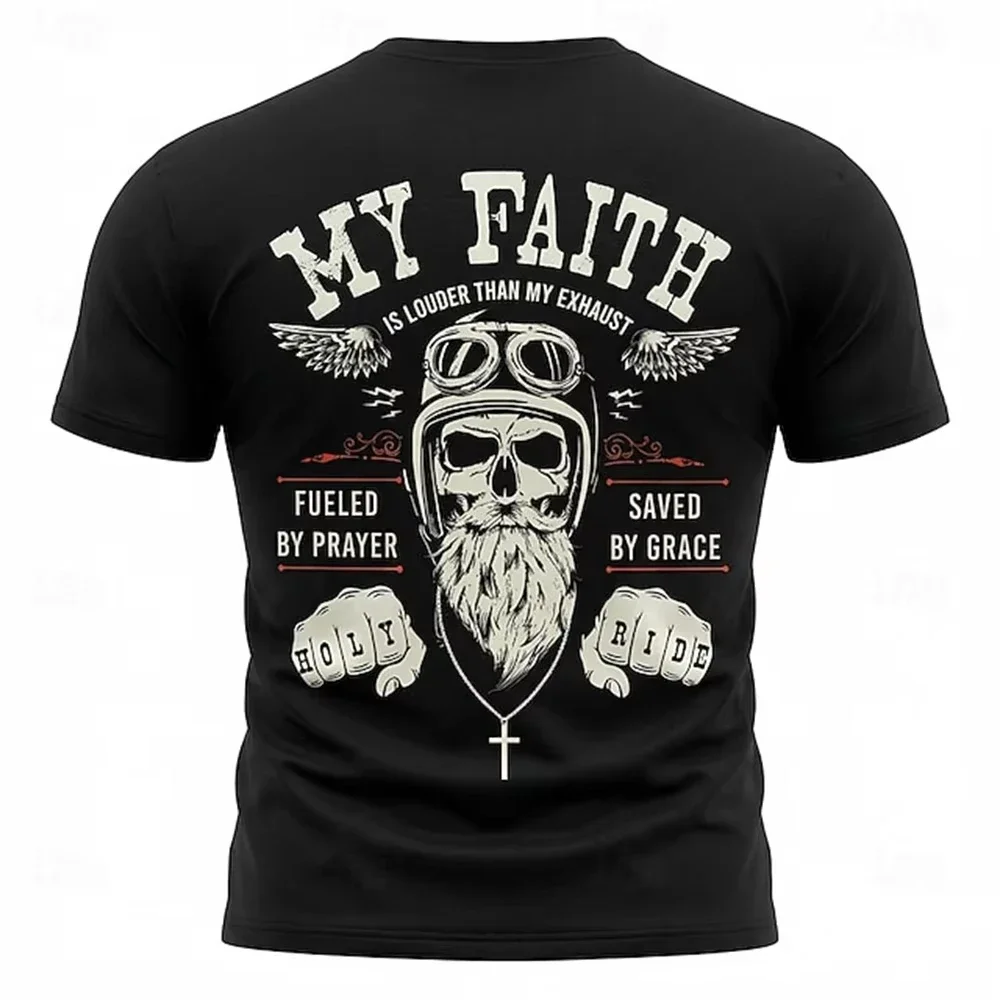 Outdoor Motorcycle Ride Sports Men's T Shirt Summer Breathable Short Sleeve Tees Casual O-neck Loose Tops