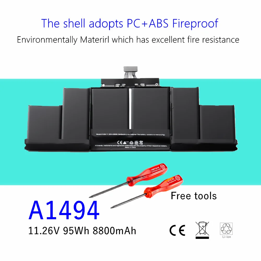 A1494 A1618 Laptop Battery For Apple Macbook Pro 15