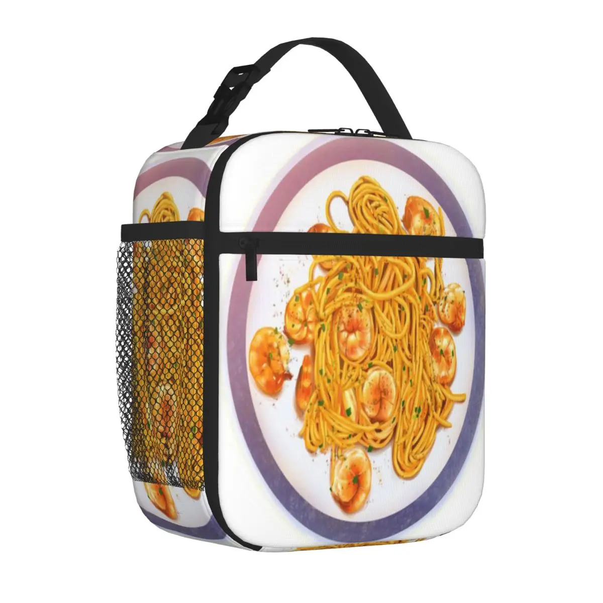Hot Sale Shrimp Pasta Crossbody Outdoor Lunch Bag Camping Meal Lunch Box Bag