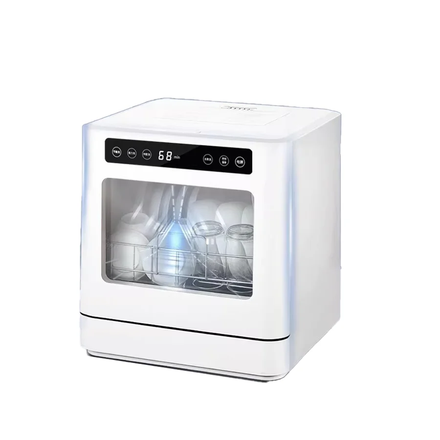 New Countertop Dishwasher 110V for Home Use, No Installation Required, Large Capacity with Wash Dry Sanitize Functions, Water Sa