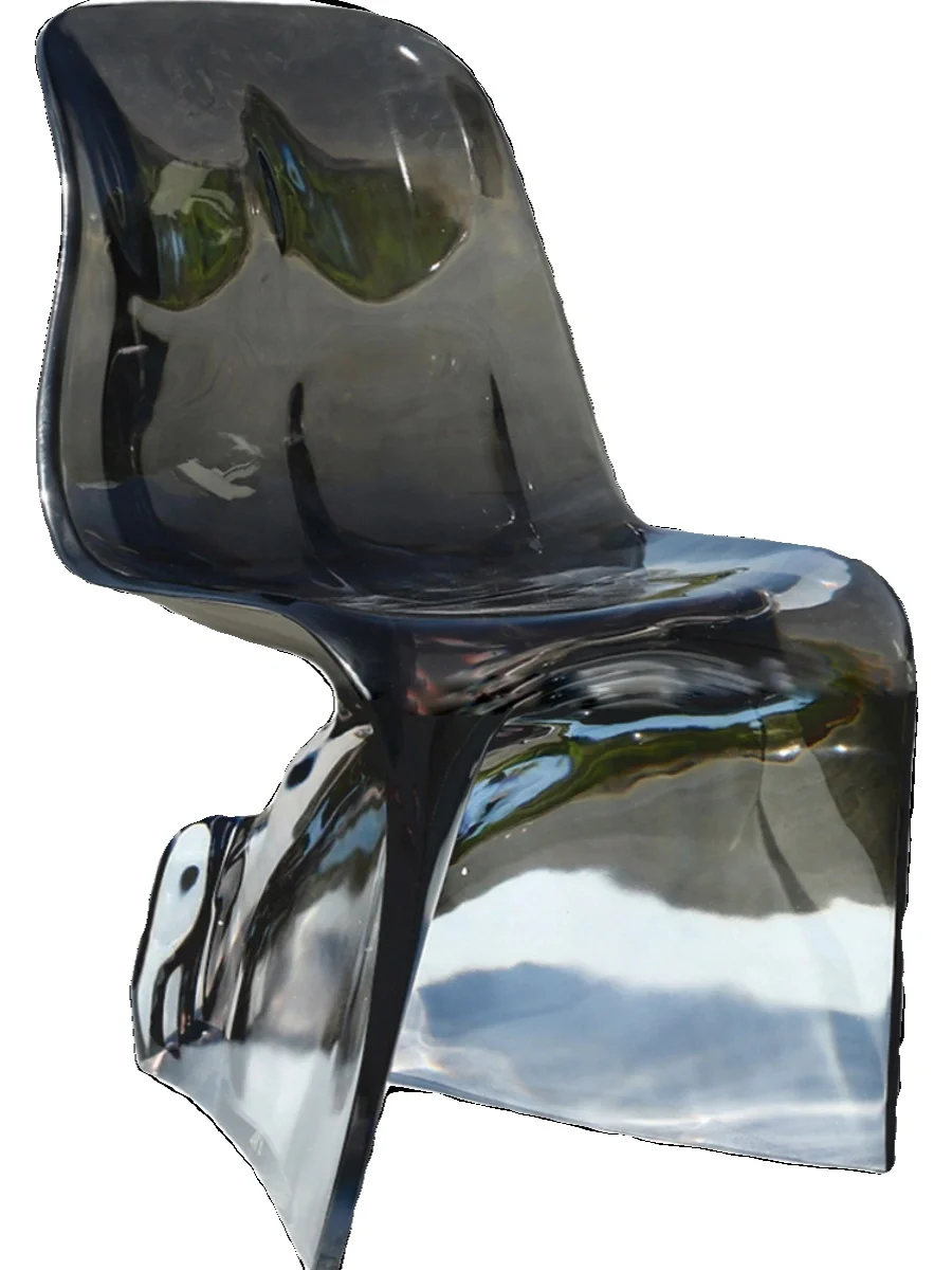 European minimalist crystal back leisure chair