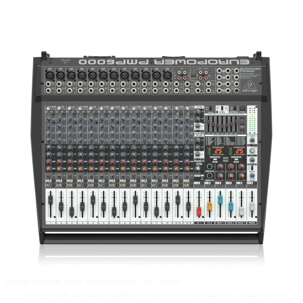 Behringer PMP6000 4Stereo Professional Active Mixer Recording Room Level 24bit Stereo Effects Processor Sound Console