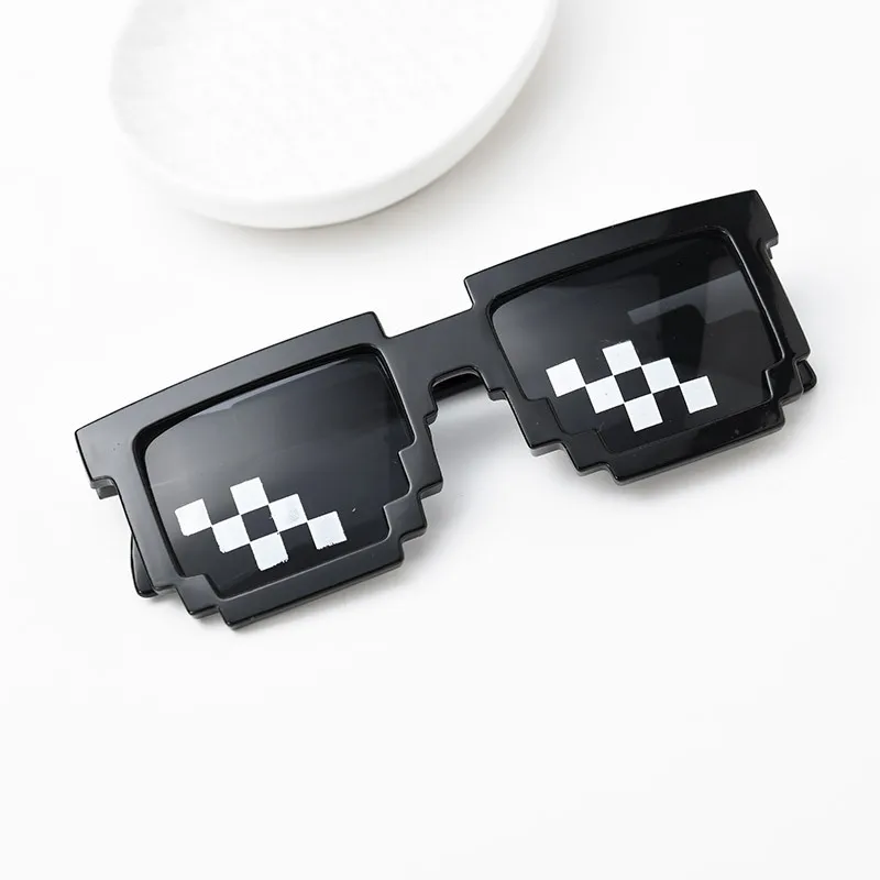 8 Bit Thug Life Sunglasses Pixelated Men Women Brand Party Eyeglasses Mosaic UV400 Vintage Eyewear Unisex Gift Toy Glasses image 4