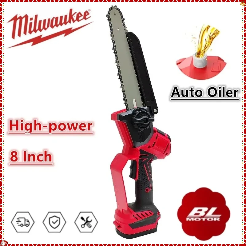 

Milwaukee 8-дюймовая мощная бензопила, бесщеточная электрическая цепная пила для обрезки древесины, электроинструменты для аккумулятора Milwaukee
