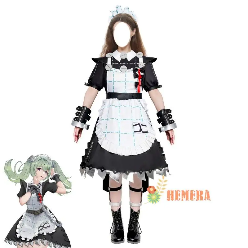 Anime Game Zenless Zone Zero Cosplay Corin Costume Clothes Wig Uniform Cosplay Victorian Housekeeping Woman Maid Uniform Set