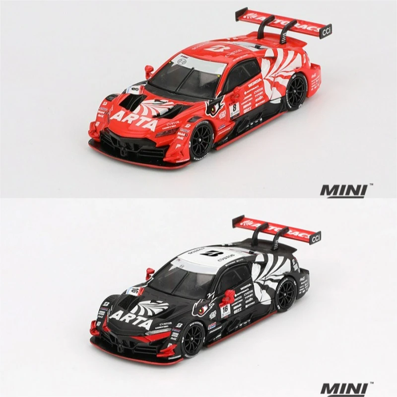 

PreSale Blister-MINI GT 1:64 GT500 NSX-GT Type S NO.8 / NO.16 ARTA 2023 SUPER GT Series Die-Cast Car Model Collection Miniature