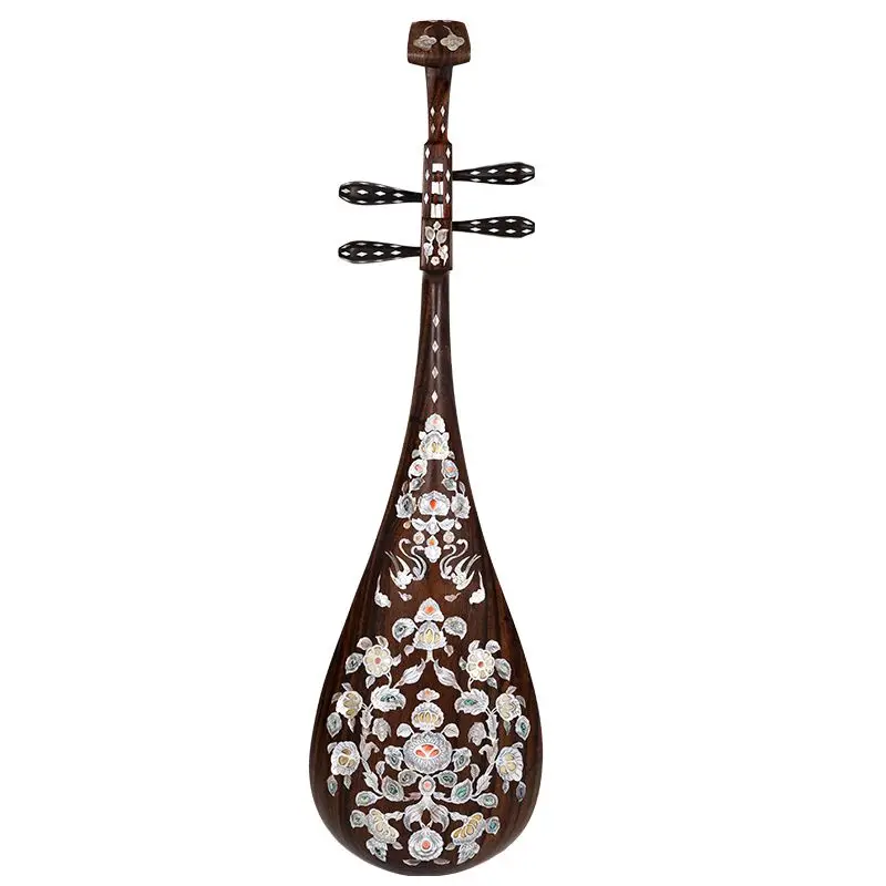 Five strings like Tang shell carving chicken wings wood pipa Four strings