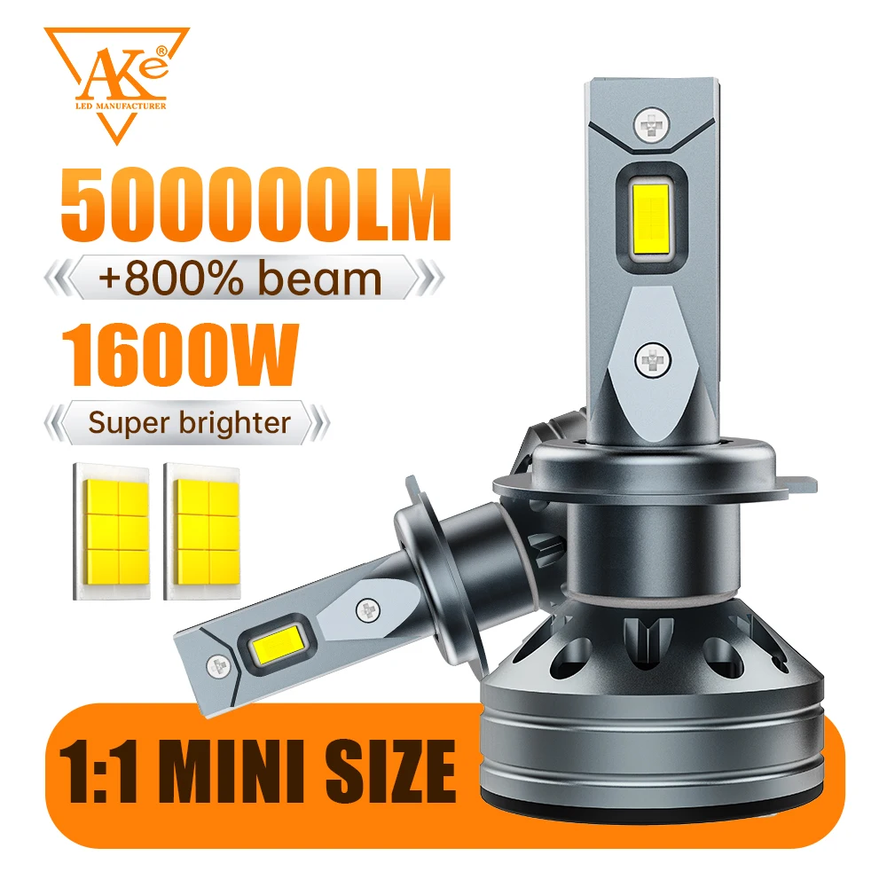 

H4 H7 Led Headlight Canbus 500000lm 1600W Light Bulb H1 H11 9005 HB3 9006 HB4 9012 Car Fog Lamp Turbo Automobile Front Light 12V