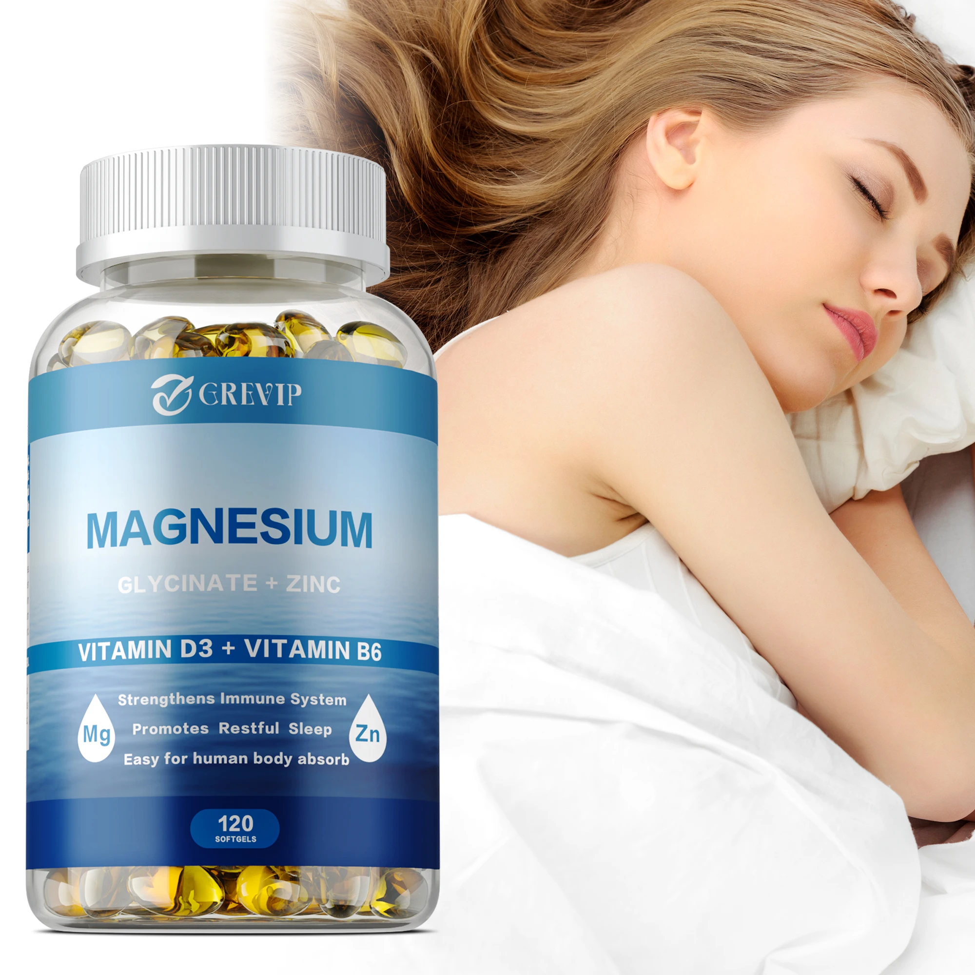 

Добавка глицината магния 500 мг с цинком, витамин D3 B6, поддержка высокого впитывания мышц, нервов, суставов и здоровья сердца.