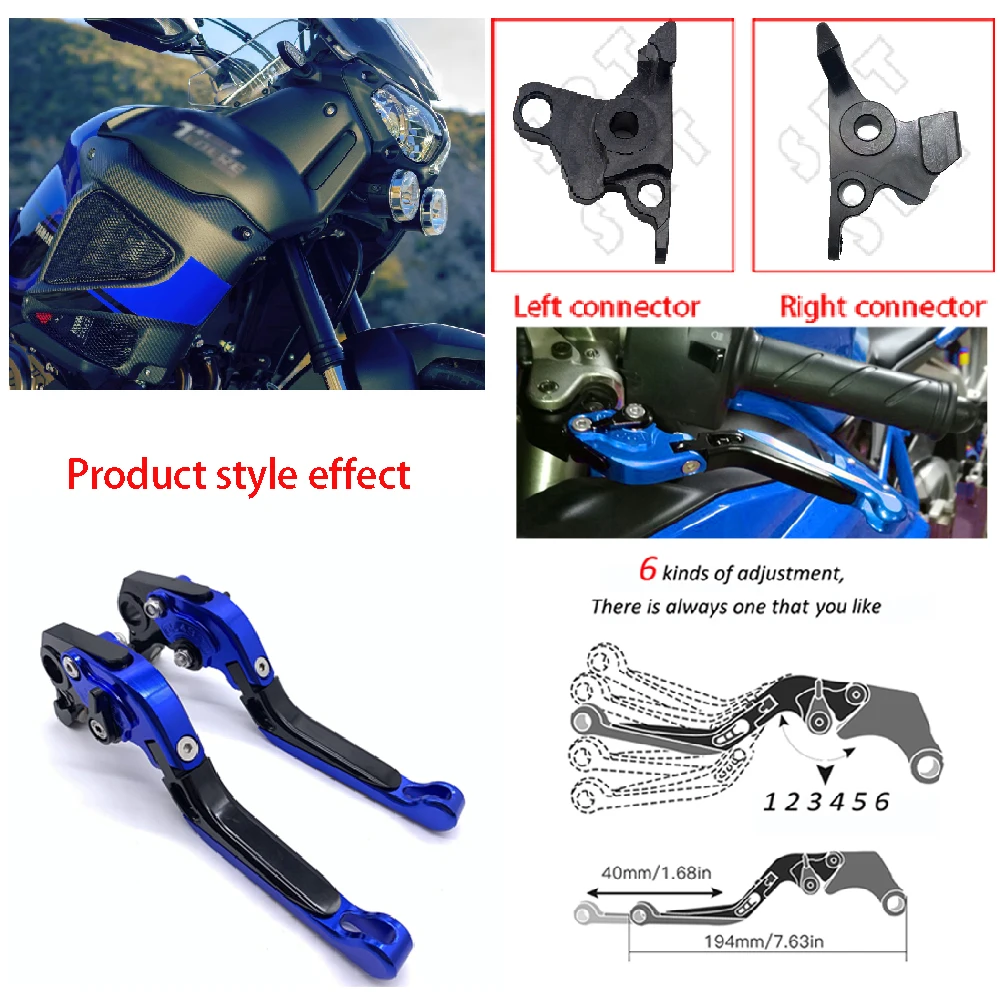 Fits for Yamaha XT1200Z ZE SUPER TENERE 1200 ABS 2012-2020 Motorcycle Brake Clutch Lever Set Adjustable Folding Extendable Bar