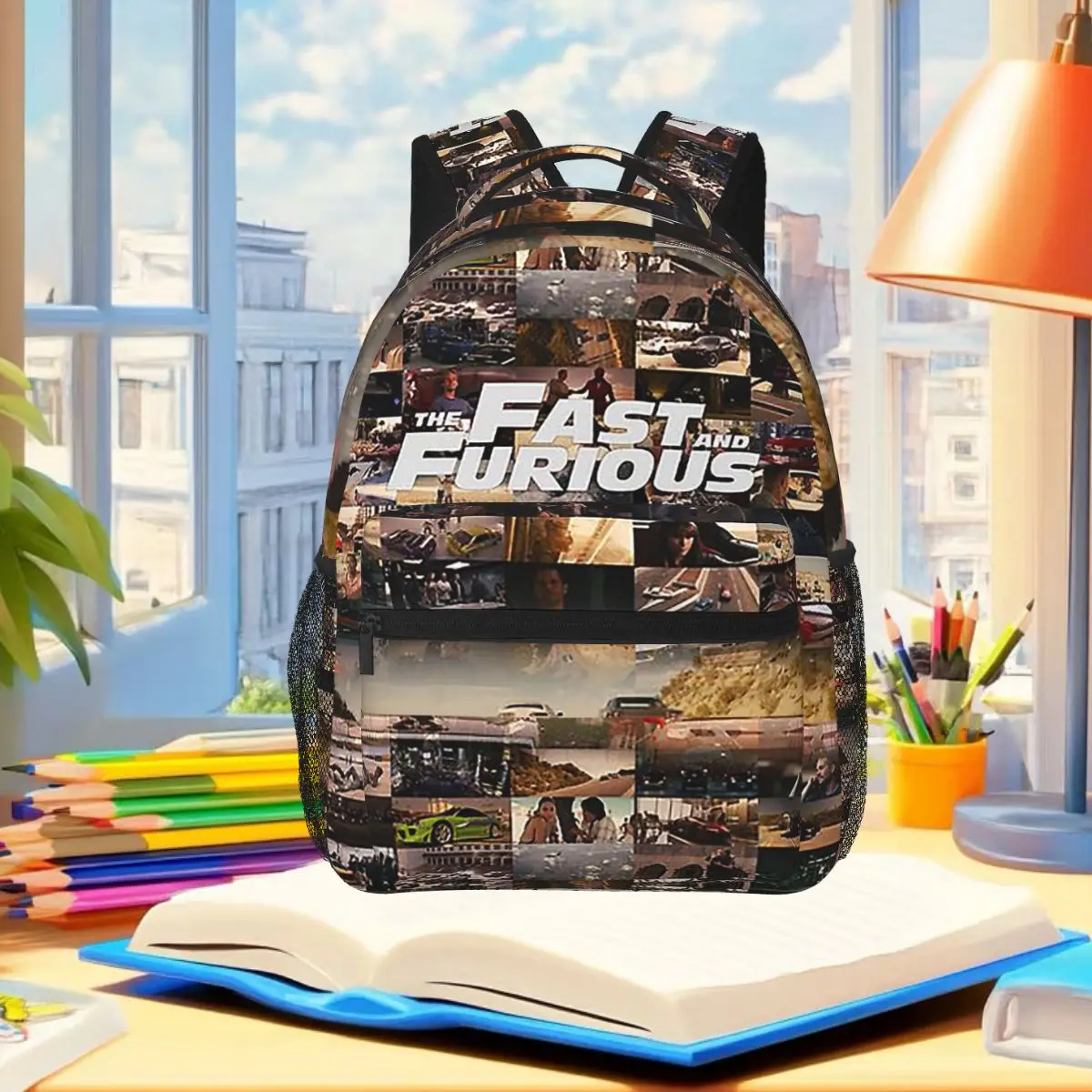 Fast And Furious Legends Tribute Backpack Student Boys Girls BookBag Children School Bag Computer Shoulder Bags for Men Women