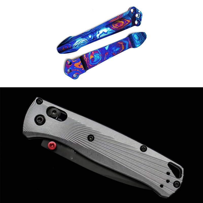 

Нож из дамасского титанового сплава, карманный зажим Timascus для Benchmade Griptillian 551, Bugout 555, мини-ручка Emerson CQC Zero Tolerance