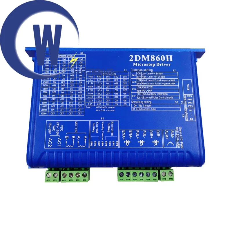 2DM860H， 2-phase Digital Stepper Motor Driver 2DM860H/2DM860 2.1A-8.4A 24-80V AC & DC Universal For NEMA 34 Series Stepper Motor