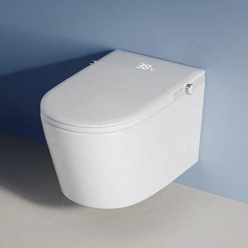 

Rimless Smart Toilet Bidet Wall Mounted Intelligent WC Suspended Electric Toilet with Built-In Water Tank