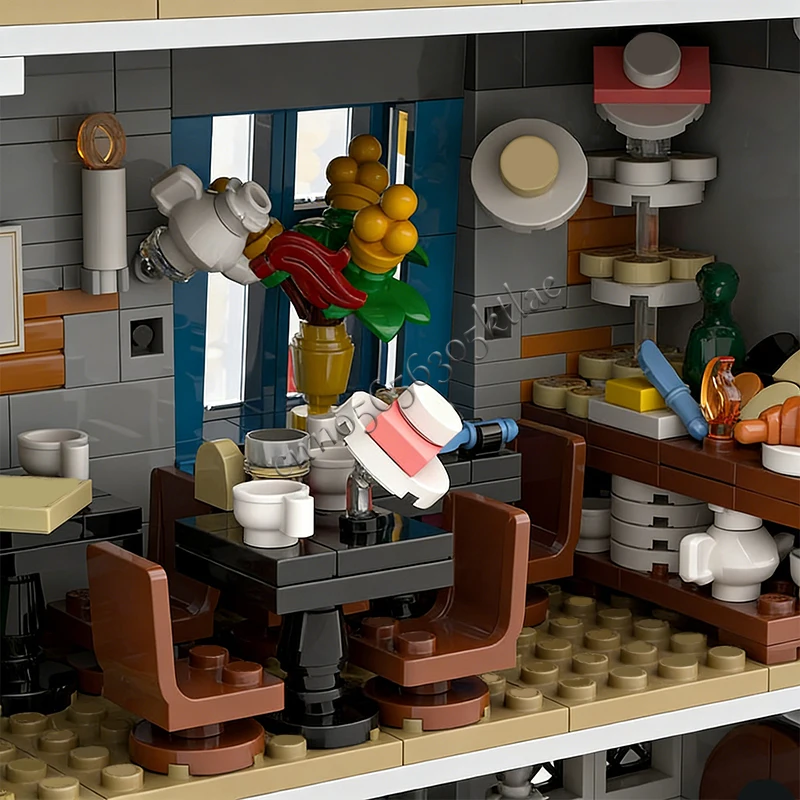 2175 pièces, ingénierie urbaine, Diagon Alley Emporium et Wiseacres, équipement de magie, MOC, personnalisable, modulaire, bricolage, jouets de vacances, cadeaux