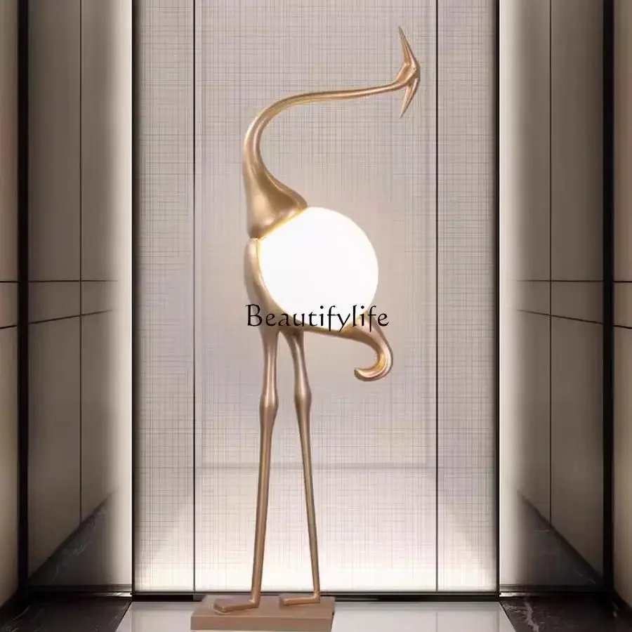 03.Creative crane art floor-to-ceiling ornaments can illuminate the hotel lobby exhibition hall ornaments