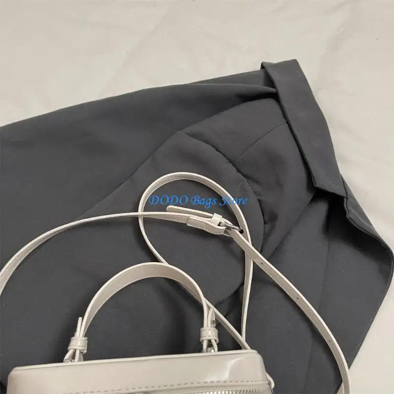 

E8FB Women Shoulder Bag Stylish Crossbody Bag PU Leather Box Bag Handbag Solid Color Bag Fashion Top Handle Bag