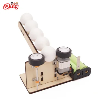 Diy Houten Puzzel Pitching Machine Stem Speelgoed Technologia Wetenschap Experimentele Tool Kit Leren Onderwijs Spelletjes Voor Kinderen