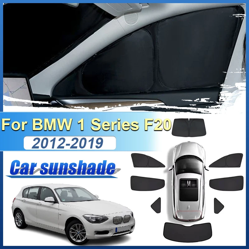 

Для BMW 1 серии F20 5 дверей хэтчбек 2012-2019 автомобильные солнцезащитные козырьки с полным покрытием, козырьки для окон, черные автомобильные аксессуары